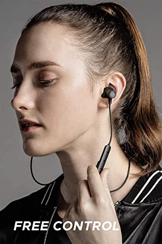 SoundPEATS Q30 HD Bluetooth Headphones in-Ear Stereo Wireless 5.0 Magnetic Earphones IPX6 Sweatproof Earbuds with Mic for Sports, aptX-HD Codec, 13 Hours of Listening Time