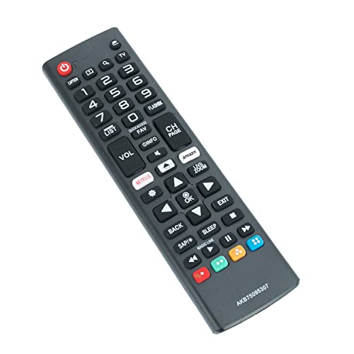 AKB75095307 Replace Remote fit for LG TV 43UJ6300 43UJ6050 43UJ6350 49UJ6300 49UJ6050 32LJ550M 32LJ550M-UB 65UJ6300-UA 75UJ6520 55UJ6520 43UJ6200 49UJ6200 55UJ6200 65UJ6200 49UJ620M 43UJ6500-UB