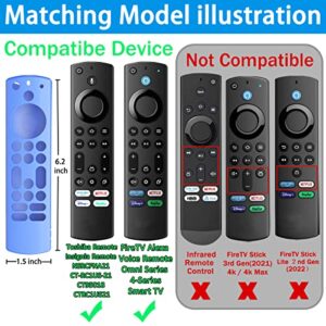 [2 Pack] NS-RCFNA-21 Remote Cover Replacement for Insignia Toshiba CT-RC1US-21 CT95018, FireTV Alexa Voice Remote Covers for TV Omni Series TV 4-Series Smart TV Silicone Remote Case Glow in Dark