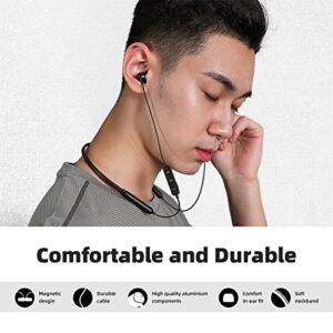 SoundMAGIC E11BT Neckband Bluetooth Headphones Wireless Earphones HiFi Stereo in Ear Headset with Microphone Noise Isolating Sports Earbuds Long Playtime Black