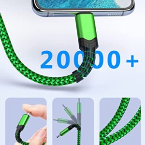 USB C to USB C Cable 10ft,Besgoods USB Type C Charger Fast Charging 60W 3A Braided Long Cord Compatible with Galaxy S23 Ultra S22 S21 S20 A53 iPad Pro Mini6 Air5 MacBook Pixel 7-Purple,Green,Blue,Pink