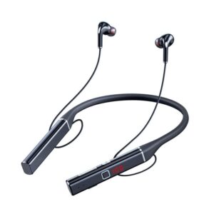 bluetooth neckband headphone v5.1 magnetic earbuds with 100h battery life,foldable wireless sport earphones with mic for gym running driving,noise-canceling headset with tf card slot