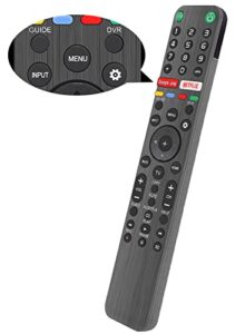 gvirtue rmf-tx500u universal remote control for sony smart tv remote all sony bravia led oled lcd 4k uhd hdtv hdr android tv, with google play, netflix button (no voice command)