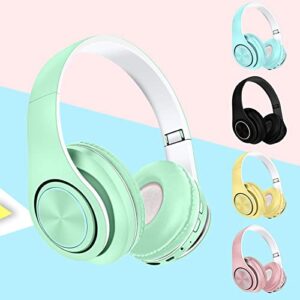 onlyliua over-ear bluetooth headphones, colorful atmosphere lamp, wired and wireless dual-mode, built in microphone, hi-res audio, memory foam foldable headphones, for gaming, sport