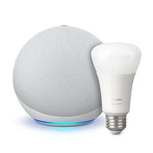 echo (4th gen) | twilight blue with philips hue white smart bulb