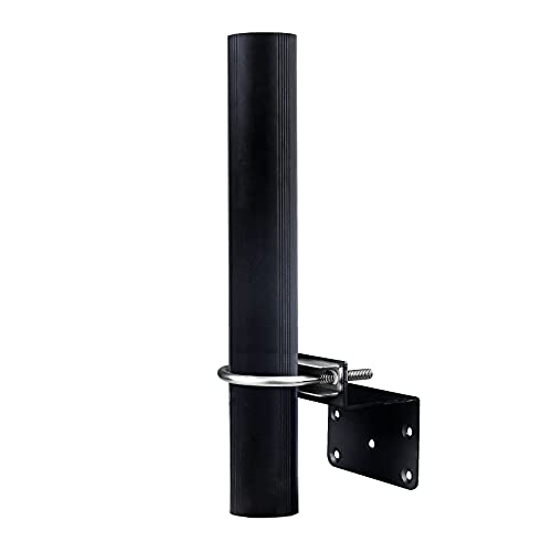 Antenna Mount, Outdoor Antenna Pole - Universal Antenna Mast Pole, Home Outside Mount Pole Bracket for Signal Booster - 10" Length Antenna Mounting Pole - Black