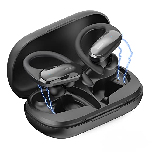 Wireless Earbuds with Earhooks Bluetooth Headphones 30Hrs Playtime with Wireless Charging Case Running Headphones Over Ear Waterproof Earphones with Mic Earbuds Wireless for Sports Running Workout