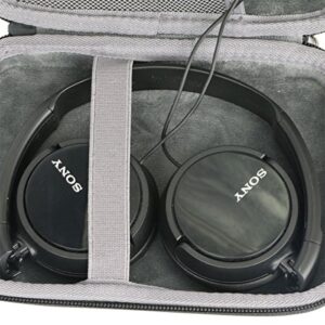 co2CREA Hard Travel Case Replacement for Sony ZX Series MDR-ZX310AP Headband Stereo Headset (Black)