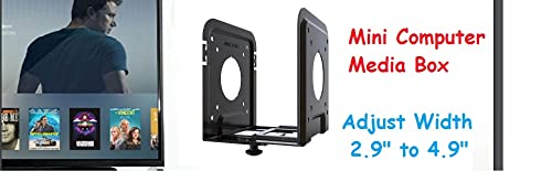 Mount Plus D-06-03 Super Wide Adjustable Device Wall Mount | Mount On Back of TV and Monitor | DVD Players, Cable Boxes, Receivers, Set Top Box, Game Console Such As PS3, PS4, PS5