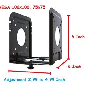 Mount Plus D-06-03 Super Wide Adjustable Device Wall Mount | Mount On Back of TV and Monitor | DVD Players, Cable Boxes, Receivers, Set Top Box, Game Console Such As PS3, PS4, PS5