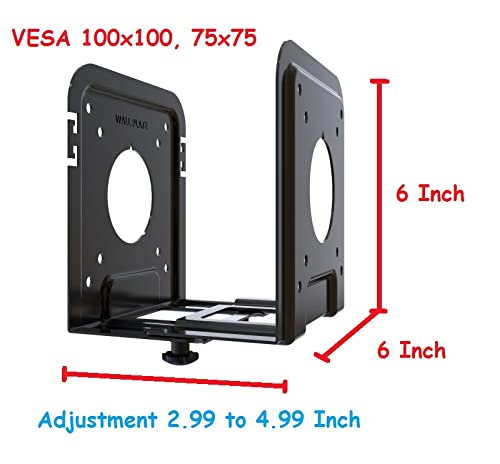 Mount Plus D-06-03 Super Wide Adjustable Device Wall Mount | Mount On Back of TV and Monitor | DVD Players, Cable Boxes, Receivers, Set Top Box, Game Console Such As PS3, PS4, PS5