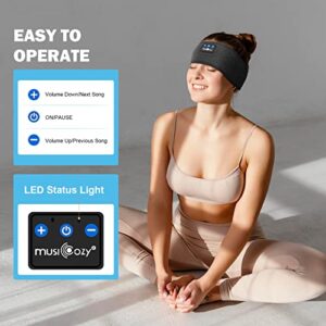 MUSICOZY Sleep Headphones, Bluetooth Headband Unique Gifts for Men Women, Ultra Soft Sleeping Headphones Wireless Music Headband Headphones for Yoga Sports Side Sleep Cool Tech Gadgets Gifts, 2 Packs