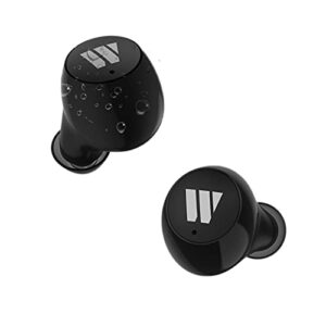 waterproof wireless earbuds, wshdz bluetooth earbuds with 36h playtime touch control deep bass stereo in-ear headphones built in mic headset for sport (black)
