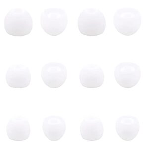 alxcd ear tips compatible with senso headphones, s/m/l 3 sizes 6 pairs replacement soft silicone earbud tips eartips, replacement for senso earbuds, white
