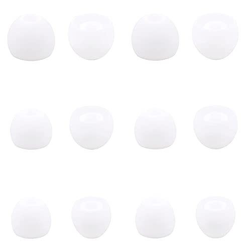 ALXCD Ear Tips Compatible with Senso Headphones, S/M/L 3 Sizes 6 Pairs Replacement Soft Silicone Earbud Tips Eartips, Replacement for Senso Earbuds, White