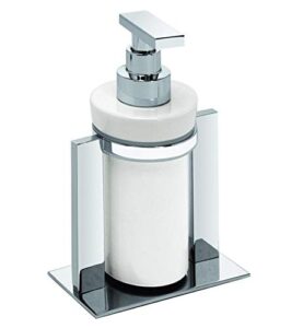 valsan ps631ni sensis 4 1/2″ freestanding liquid soap dispenser in polished nickel