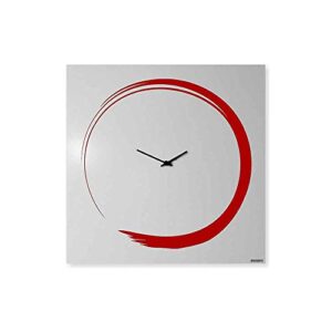 designobject wall clock s-enso red 80×80 cm made in italy