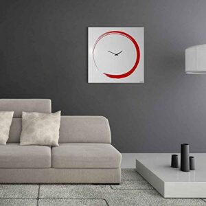 dESIGNoBJECT Wall Clock S-enso red 80x80 cm Made in Italy