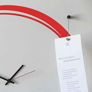 dESIGNoBJECT Wall Clock S-enso red 80x80 cm Made in Italy