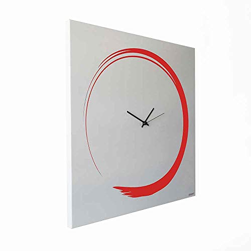 dESIGNoBJECT Wall Clock S-enso red 80x80 cm Made in Italy