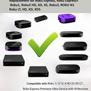 Remote Control Replaced for Roku 1 2 3 4 HD LT XS XD Roku Express 3900R Premiere 4620XB 4210XB 3900R 2500R 2700R 2450XB w/Channel Shortcut Buttons, NOT Support for Any Roku Stick or Roku TV