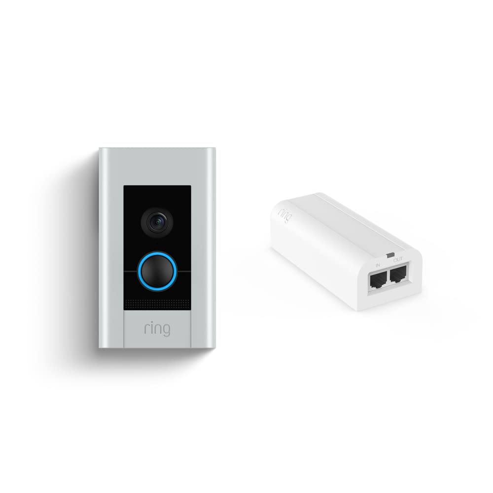 Ring Video Doorbell Elite with Ring PoE Adapter (2nd Gen) - White