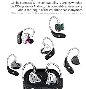 erjigo TWS + Earbuds Hook 2Pin Connector with Mic Support/30 Hours Playback,KZ-AZ09 HD Bluetooth5.2 Ear Hook Compatible with 0.75/0.78mm Pin Earphones/Headphones/Headsets for Sports (C Pin)