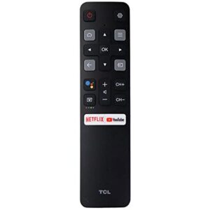 tcl original remote control (rc802v fnr2) for select tcl tvs – black