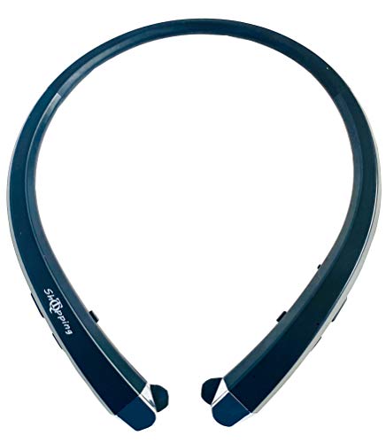 QT S Bluetooth Headset, Lightweight Retractable for Neckband Bluetooth Headphones for Sports Exercise Home & Office, Noise Cancelling Stereo Neckband Wireless Headset Talk 9-10 Hours