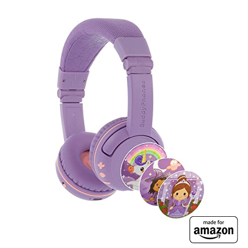 All-new Fire HD 8 Kids Tablet Bundle. Includes Fire HD 8 Kids Tablet | Purple & Made For Amazon PlayTime Volume Limiting Bluetooth Kids Headphones Age (3-7) | Purple