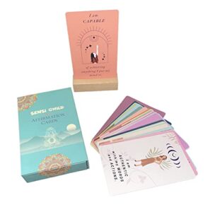 sensi child 52 deck | affirmation cards, inspirational cards, positive affirmations cards for women, daily affirmations for women, motivational cards for women, mindfulness cards, inspirational cards