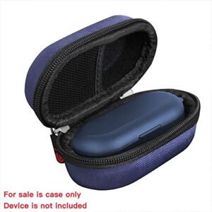 Hermitshell Hard Travel Case for TOZO T10 TWS Bluetooth 5.0 Earbuds True Wireless Stereo Headphones (Dark Blue+Black Zipper)