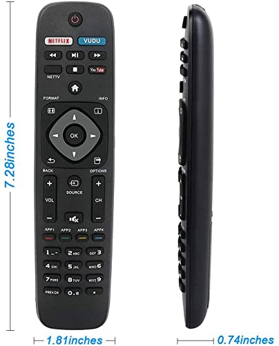 Philips NH500UP Smart TV Replaced Remote Control for 43PFL5604/F7 50PFL5604/F7 50PFL5704/F7 55PFL5604 65PFL5604/F7