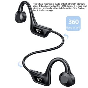 Gspmoly Wireless Bluetooth Headset Bone-Conduction Headphones Bluetooth 5.0 Wireless Earbuds Sport, Running Cycling Driving Workouts Fitness Wireless Earphones Earbuds Headset