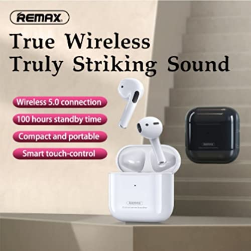 Remax auriculares Bluetooth 5.0 inalámbricos microfono y caja de carga TWS-10i Blanco