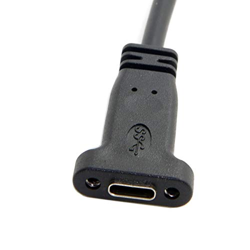 chenyang CY USB-C USB 3.1 Type C Male to Female Data Extension Cable with Panel Mount Screw Hole