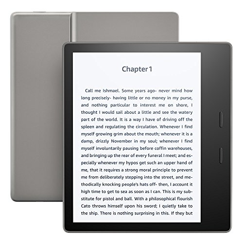 Kindle Oasis E-reader (Previous Generation - 9th) – Graphite, 7" High-Resolution Display (300 ppi), Waterproof, Built-In Audible, 32 GB, Wi-Fi - with Special Offers (Closeout)