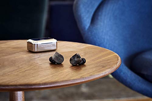 Master & Dynamic MW07 True Wireless Earphones - Bluetooth Enabled Noise Isolating Earbuds - Lightweight Quality Earbuds for Music, Grey Terrazzo (Renewed)