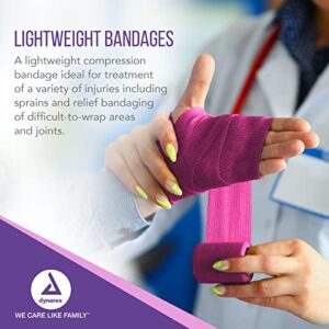 Dynarex 3297 Sensi-Wrap Self-Adherent Bandage Roll, Purple, 2" x 5 yds Size, 180" Length, 2" Width, Pack of 36