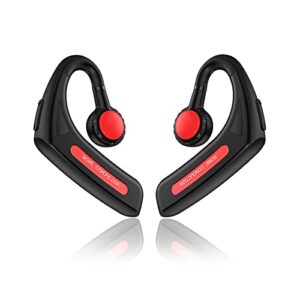 mosonnytee bone conduction headphones open ear workout headphones with microphone ipx5 waterproof bluetooth headset for cell phones hand-free