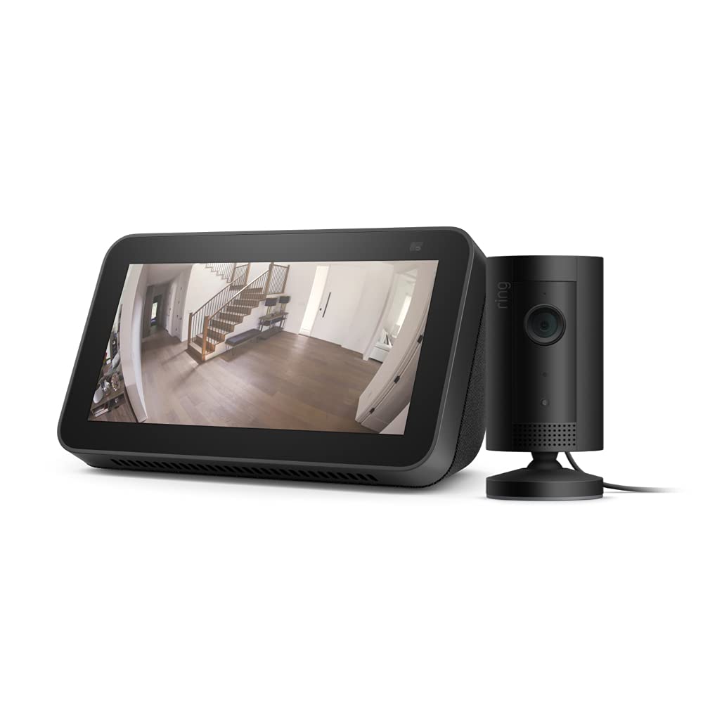 Ring Indoor Cam (Black) bundle with Echo Show 5 (2nd Gen)