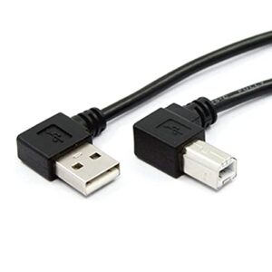 chenyang CY Printer Scanner Cable,USB 2.0 Type A Male to USB 2.0 Type B Male Printer Scanner Cable 90 Degree Angled 50cm