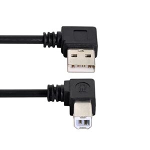 chenyang CY Printer Scanner Cable,USB 2.0 Type A Male to USB 2.0 Type B Male Printer Scanner Cable 90 Degree Angled 50cm