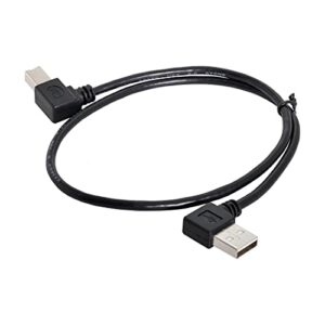 chenyang CY Printer Scanner Cable,USB 2.0 Type A Male to USB 2.0 Type B Male Printer Scanner Cable 90 Degree Angled 50cm