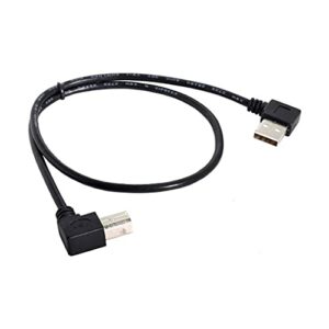 chenyang CY Printer Scanner Cable,USB 2.0 Type A Male to USB 2.0 Type B Male Printer Scanner Cable 90 Degree Angled 50cm