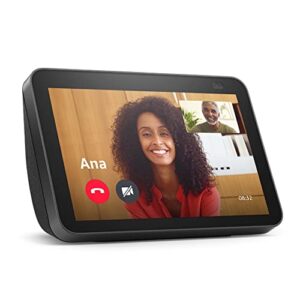 echo show 8 (2nd gen, 2021 release) | international version with eu power adaptor | hd smart display with alexa and 13 mp camera | charcoal