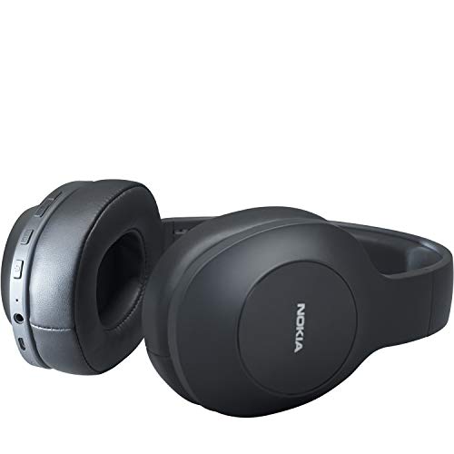 Nokia Essential Wireless Headphones - Universal Bluetooth - 40 Hours Playback - Soft Leather Over Ear with Foldable Headband