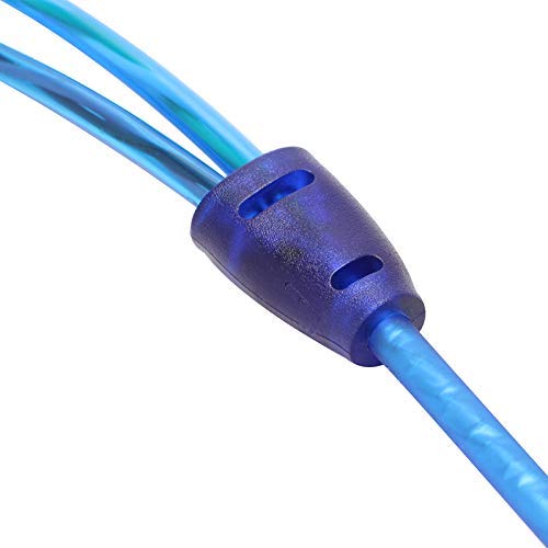 OUHL RCA Y Adapter Connector 1 Female to 2 Male, Car Audio RCA Splitter Adapter Cable, Blue (2 Pack)