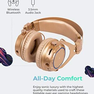 CEEK VR 360 Advanced Wireless Bluetooth Headphones, Gold