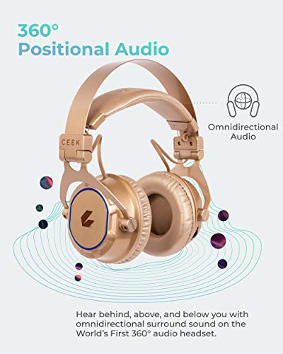 CEEK VR 360 Advanced Wireless Bluetooth Headphones, Gold